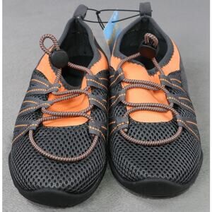 Sun & Sky Water Shoes Kids Size 13-1 Orange Gray Aqua Swim Quick Dry Mesh